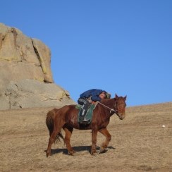 Onze gids had vertrouwen in onze paardrijdkunst, Mongolië, okt. 2011